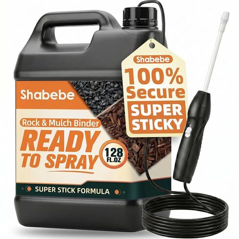 Mulch & Rock Glue with Battery Powered Sprayer, 1 Gallons Ready-to-Use Landscape Glue for Gravel, Mulch & Small Stones, No Dilution Formula, Weather-Resistant Pea Gravel Stabilizer in Kuwait