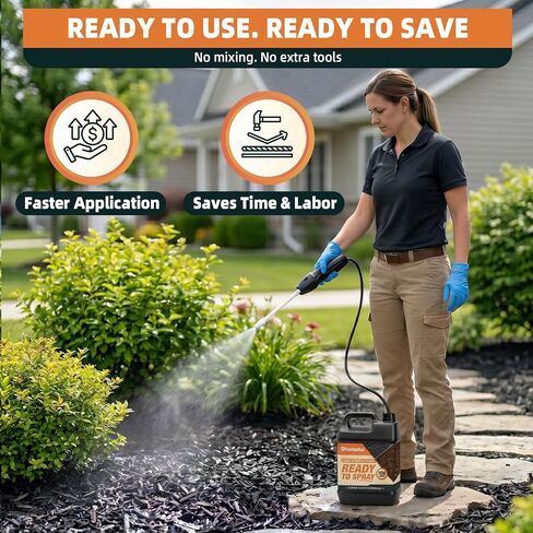 Mulch & Rock Glue with Battery Powered Sprayer, 1 Gallons Ready-to-Use Landscape Glue for Gravel, Mulch & Small Stones, No Dilution Formula, Weather-Resistant Pea Gravel Stabilizer in Kuwait
