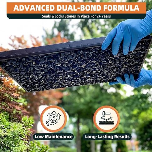 Mulch & Rock Glue with Battery Powered Sprayer, 1 Gallons Ready-to-Use Landscape Glue for Gravel, Mulch & Small Stones, No Dilution Formula, Weather-Resistant Pea Gravel Stabilizer in Kuwait