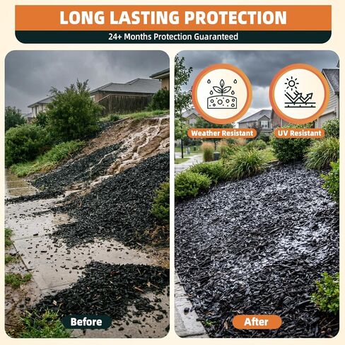 Mulch & Rock Glue with Battery Powered Sprayer, 1 Gallons Ready-to-Use Landscape Glue for Gravel, Mulch & Small Stones, No Dilution Formula, Weather-Resistant Pea Gravel Stabilizer in Kuwait