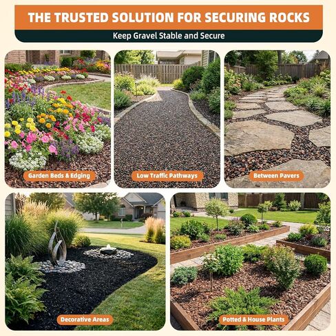 Mulch & Rock Glue with Battery Powered Sprayer, 1 Gallons Ready-to-Use Landscape Glue for Gravel, Mulch & Small Stones, No Dilution Formula, Weather-Resistant Pea Gravel Stabilizer in Kuwait