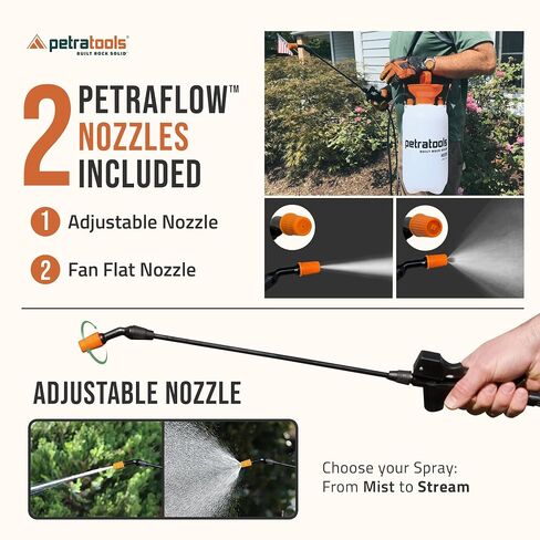 PetraMax Mulch Glue Landscaping Bundle – Ultra Concentrated 64 oz (2 Pack) + Petratools HD201 2 Gallon Pump Sprayer, Mulch Stabilizer for Bark, Pine Straw, Wood Chips & Garden Beds in Kuwait