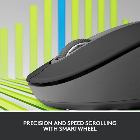 Logitech Signature M650 for Business Wireless Mouse, for Small to Medium Sized Hands, Logi Bolt, Bluetooth, SmartWheel - Graphite in Kuwait