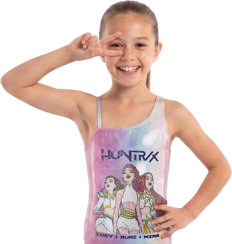 KPop Demon Hunters Swimsuit, Huntrix Girls Swimsuit with Zoey, Rumi and Mira, One Piece Kids Swimwear for Summer in Kuwait