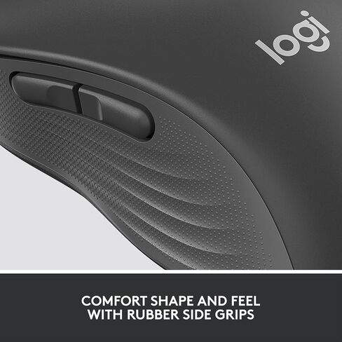 Logitech Signature M650 for Business Wireless Mouse, for Small to Medium Sized Hands, Logi Bolt, Bluetooth, SmartWheel - Graphite in Kuwait