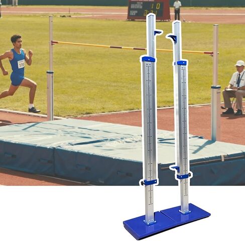 Aluminum Track & Field High Jump Measuring Standard, Movable Competition High Jump Stands for Elementary High School Professional, Adjustable Bracket, Pair in Kuwait