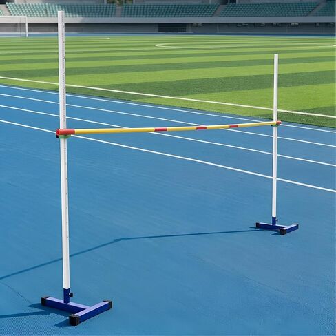 Adjustable High Jump Stand 50-200 Cm, Lightweight Steel Frame for Competitions, Portable Track and Field Equipment, Ideal for Athletes and Coaches in Kuwait
