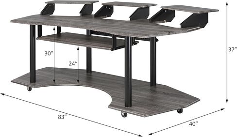 83" Black Oak Music Recording Studio Desk in Kuwait