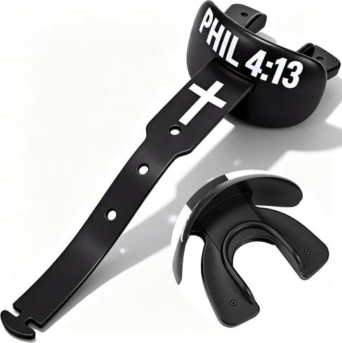 Outus Faith Cross Football Mouth Guard Youth Mouthguard with Connected Strap Breathable Sports Lip Guard for Adult & Youth for Football, Lacrosse, MMA, Boxing, Brace(God First) in Kuwait