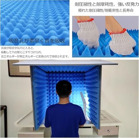 Noise Proof Portable Studio Shielding Cover for Studio Vocal Absorption, Microphone Foam Cube Cover with Soundproof Chamber for Music Bedroom Home in Kuwait