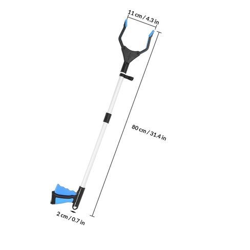 TOYANDONA Foldable Trash Picker Grabber Tool Aluminium Alloy and Plastic Construction, 11cm Opening Garbage Grabber for Easy Litter Pickup and Waste Collection, for Sanitation Workers in Kuwait