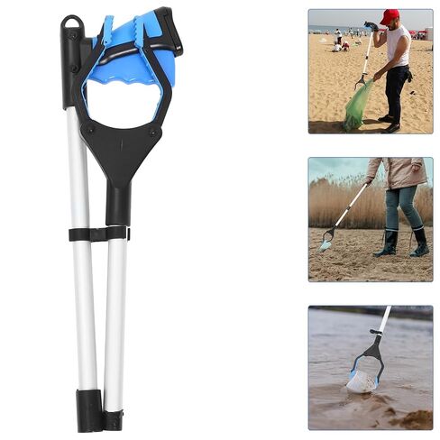 VICASKY Foldable Trash Picker for Easy Waste Pickup with 11cm Opening Grabber Tool Lightweight Aluminum Alloy and Plastic Construction for Garden and Outdoor Cleaning in Kuwait