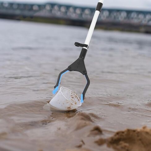 ULTECHNOVO Heavy Duty Foldable Trash Picker Grabber Tool with 11cm Opening, Lightweight Aluminium Alloy and Plastic Construction for Convenient Outdoor Litter Pickup and Waste Collection in Kuwait