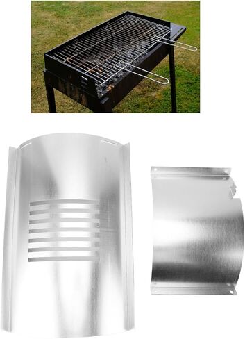 TANIQIACA 2PCS Stainless Steel Flame Broiler Kit, Adjustable Flame Tamer Heat Diffuser with Slide Cover & Bottom, BBQ Grill Heat Tent Replacement Parts for Even Cooking (157 Characters) in Kuwait