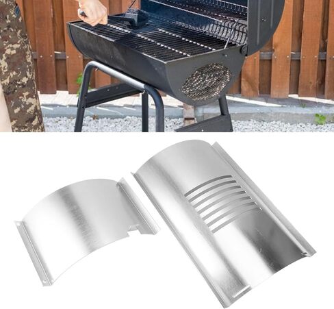 TANIQIACA 2PCS Stainless Steel Flame Broiler Kit, Adjustable Flame Tamer Heat Diffuser with Slide Cover & Bottom, BBQ Grill Heat Tent Replacement Parts for Even Cooking (157 Characters) in Kuwait