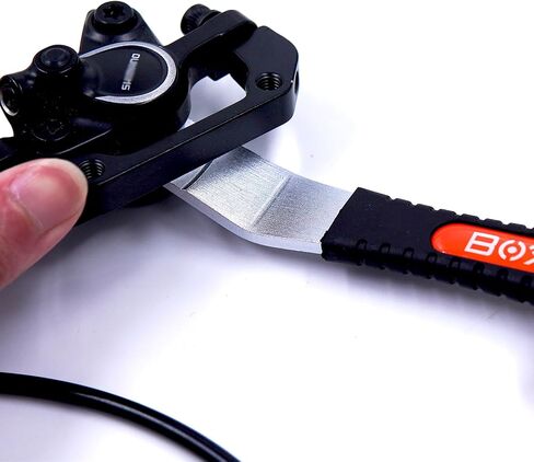 Extended Hydraulic Piston Press for Bicycle Disc Brakes – Caliper Pad Spreader Tool Improved Design with Longer Handle & Extended Tip for Safe Brake Maintenance – Durable Dual-Density Grip in Saudi Arabia
