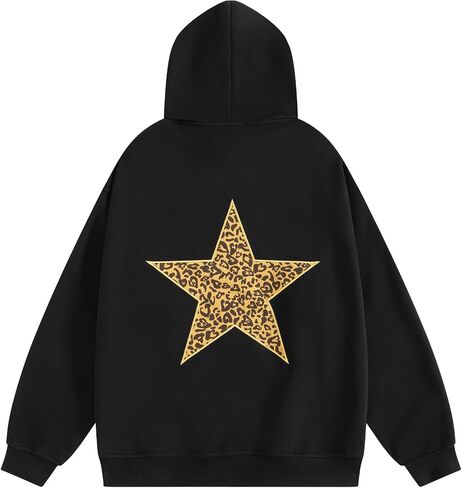 Aelfric Eden Hoodies Leopard Print Star Hoodie Graphic Hooded Pullover Sweatshirt Streetwear 2025 Trendy Tops Outfits in Saudi Arabia