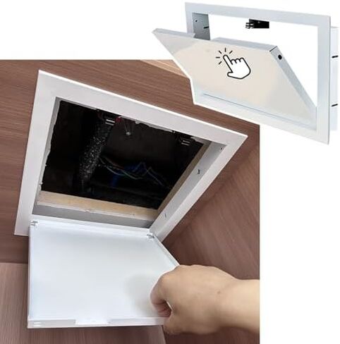 Lockable Access Panel,Wall Hole Cover Plate, Push-to-Open Access Panel, Metal Maintenance Hatch for Electricity Plumbing Inspection, Waterproof Bathroom Flap，（12x10in(30x25cm)） in Kuwait