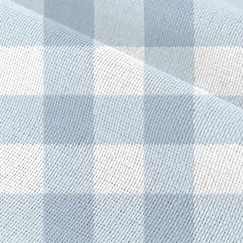 Dusty Blue Gingham Table Runner Blue Checkered Boy Girl Baby Shower Birthday Party Decoration Home Dining Kitchen Island Decor (13" x 72") in Kuwait
