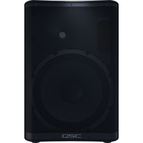 مكبر صوت QSC CP12 ثنائي الاتجاه مقاس 12 بوصة بقدرة 1000 واط مع DSP (زوج) مع حامل مكبر صوت فولاذي Auray SS-47S-PB مع حافظة وكابل 2X XLR-XLR in Kuwait