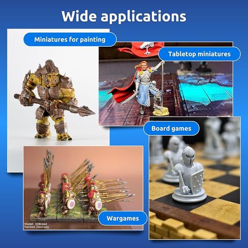 TGM-7 راتينج Wargaming ثلاثي الأبعاد لمنمنمات الطاولة - قوي، عالي الدقة، رائحة منخفضة، سائل طباعة ثلاثي الأبعاد سريع المعالجة لطابعات 4K/8K/12K LCD/DLP/SLA ثلاثية الأبعاد (رمادي جرافيت، 1 كجم) in Kuwait