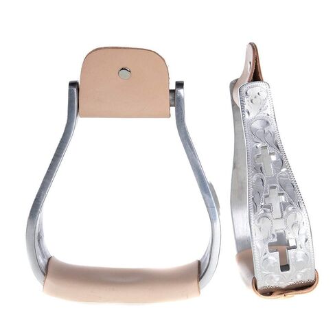 2in Cross Cut-Out Aluminum Stirrups 2IN in Kuwait