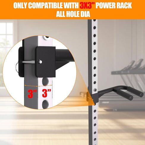 Muti-Grip Dip Bars Attachment for Power Cage with 5/8" or 1" Hole, Non-Slip Wide & Narrow Grip Dips Double Handles, 600 lbs Capacity, Squat Rack Attachment for Dips, Inverted Rows, Push-Ups in Kuwait