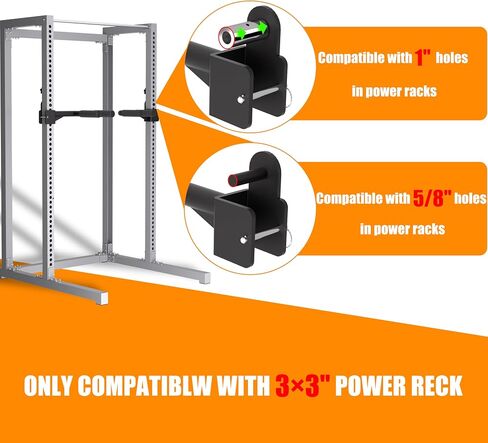 Muti-Grip Dip Bars Attachment for Power Cage with 5/8" or 1" Hole, Non-Slip Wide & Narrow Grip Dips Double Handles, 600 lbs Capacity, Squat Rack Attachment for Dips, Inverted Rows, Push-Ups in Kuwait