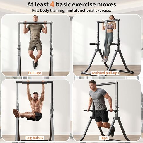 Foldable Pull Up Bar Station 58.3''-76.8'' Power Tower in Kuwait