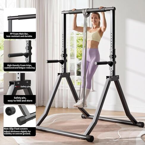 Foldable Pull Up Bar Station 58.3''-76.8'' Power Tower in Kuwait