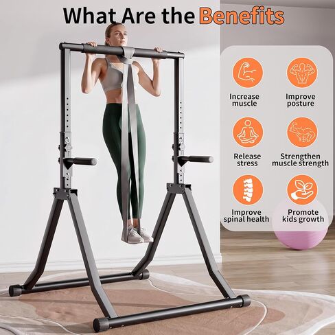 Foldable Pull Up Bar Station 58.3''-76.8'' Power Tower in Kuwait