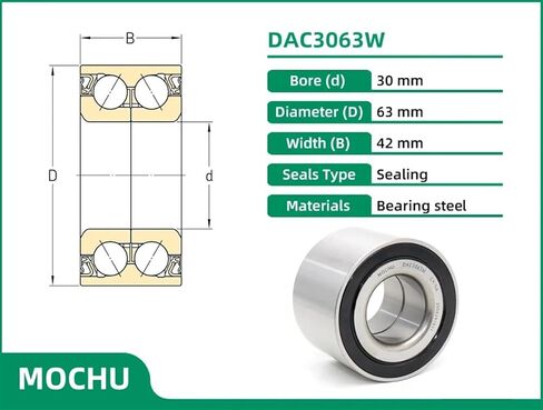 1pcs DAC3063W 30X63X42 DAC30630042 DAC3063W-1 9036930044 574790 DAC3063W-1CS44 Hub Rear Wheel Bearing in Kuwait