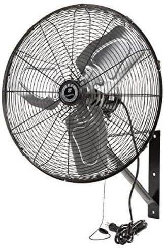 TPI CACU-20-W Air Circulator Commercial Wall Mounted Fan - 120v Ventilation Non oscillating Aluminum Blade Fan - UL/C-UL Listed, Black in Kuwait