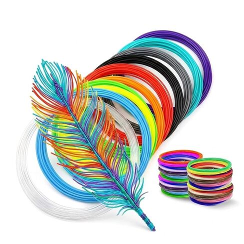 1.75mm PLA 3D Pen Filament Refills, 10 Colors 5M Per Color, 164FT Total Length, Low Odor Smooth Extrusion No Bubble Filament for 3D Pens in Kuwait