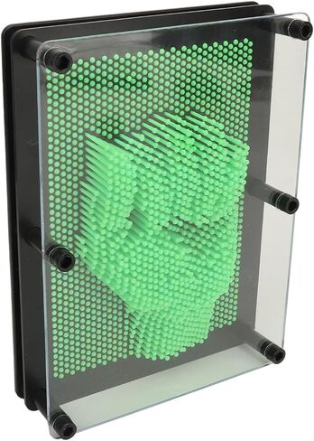 3D Pin Art Board Toy L Size Green Improve Imagination Handprint Mold for Children Plastic 7.9 X 5.9 X 2.4 Inch in Kuwait