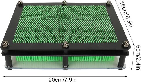 3D Pin Art Board Toy L Size Green Improve Imagination Handprint Mold for Children Plastic 7.9 X 5.9 X 2.4 Inch in Kuwait