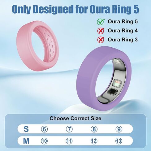 10 Pack Cover Compatible with Oura Ring 5, Soft Silicone Anti-Slip Rectangle Texture Anti-Scratch Protector Case for Working Out Gym in Saudi Arabia