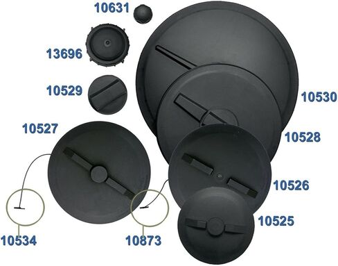 10527 Ace Roto-Mold 12 غطاء وحلقة بفتحات تهوية ملولبة in Kuwait