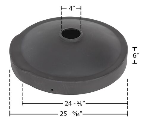 Vestil DC-P-55-CAN-UF-BK غطاء من البولي إيثيلين منخفض الكثافة سعة 55 جالونًا عالميًا لإعادة التدوير باللون الأسود in Kuwait