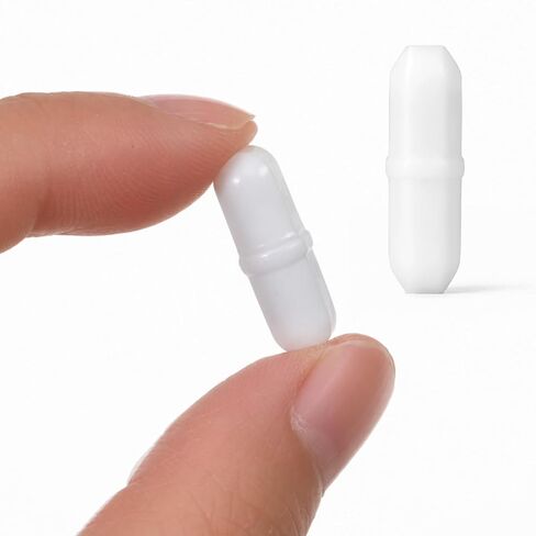 Gjinxi 10 قطع من قضبان التحريك المغناطيسية PTFE خلاط تحريك شريط التحريك الأبيض مختبر النمام خلاط قضبان خلط لوحة بار لمختبر المغناطيسية المنزل DIY مشروع كوب مسطح القاع (20 مم / 0.8 بوصة) in Kuwait