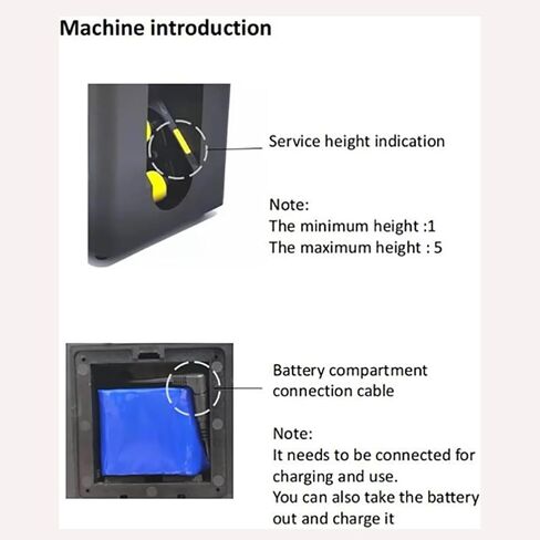 Tennis Ball Machine, Portable Tennis Spear with Remote Control, Serving Frequency is 1.5-10 Seconds/Hold Up to 50 Tennis Balls(Does Not Contain)/Adjustable Launch Angle, for Tennis Trainers in Kuwait