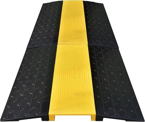 Assemble Threshold Bridge Ramp,1 Large Channel Floor Wire Hose Cord Cable Protector, Doorway Ramp for Cars Wheelchairs, ADA Compliant Driveway Road Hump, Traffic Speed Bump in Saudi Arabia