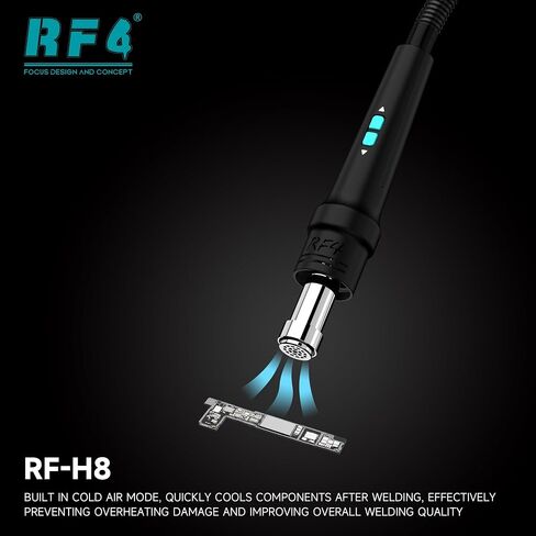 محطة إعادة تشغيل الهواء الساخن RF-H8، ذاكرة حصرية ذات 4 قنوات، ضبط مدة درجة الحرارة على 3 مراحل بحرية للمكونات الحساسة in Kuwait