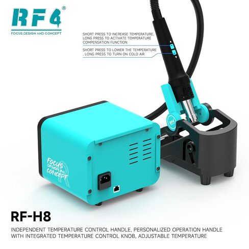 محطة إعادة تشغيل الهواء الساخن RF-H8، ذاكرة حصرية ذات 4 قنوات، ضبط مدة درجة الحرارة على 3 مراحل بحرية للمكونات الحساسة in Kuwait