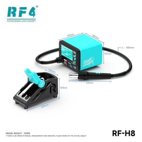 محطة إعادة تشغيل الهواء الساخن RF-H8، ذاكرة حصرية ذات 4 قنوات، ضبط مدة درجة الحرارة على 3 مراحل بحرية للمكونات الحساسة in Kuwait