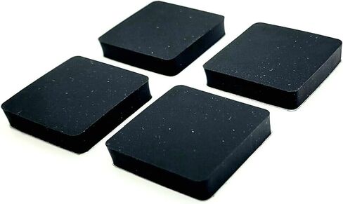 1" Square Rubber Stick on Bumper Feet 3/16" Thick Spacers 3M Backed Pad Foot (Pack Size: Pack of 12) in Kuwait