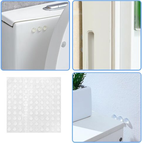 Silicone Cabinet Door Bumpers Pads, Self-Adhesive Noise Reduction Furniture Pads, Easy to Apply Protective Bumpers for Doorknob and Chair, 1 Sheet in Kuwait