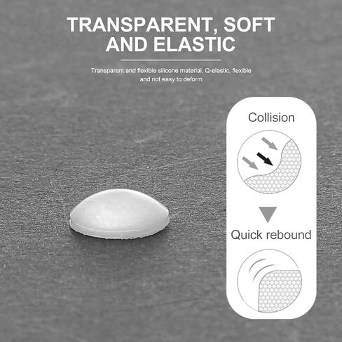 Silicone Cabinet Door Bumpers Pads, Self-Adhesive Noise Reduction Furniture Pads, Easy to Apply Protective Bumpers for Doorknob and Chair, 1 Sheet in Kuwait