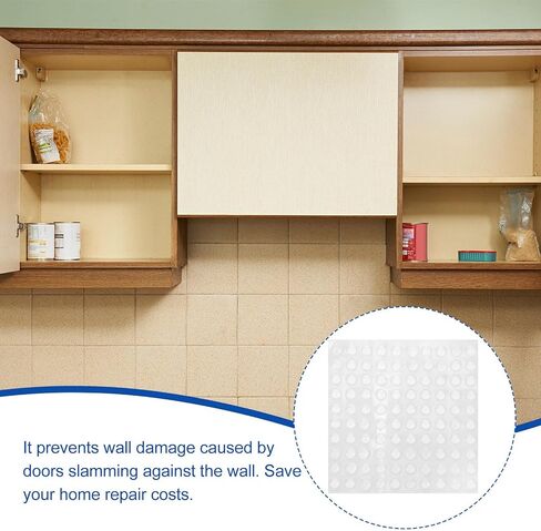 Silicone Cabinet Door Bumpers Pads, Self-Adhesive Noise Reduction Furniture Pads, Easy to Apply Protective Bumpers for Doorknob and Chair, 1 Sheet in Kuwait