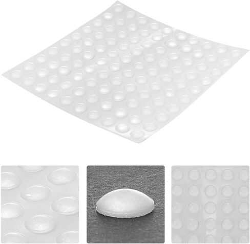 Silicone Cabinet Door Bumpers Pads, Self-Adhesive Noise Reduction Furniture Pads, Easy to Apply Protective Bumpers for Doorknob and Chair, 1 Sheet in Kuwait